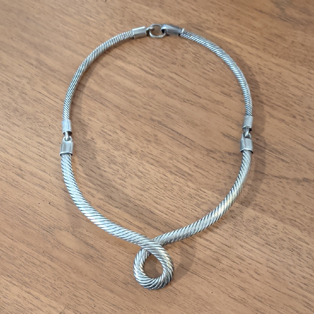 Heavy 925 Sterling Silver Rope Necklace – Made in Mexico – 90g – 18”